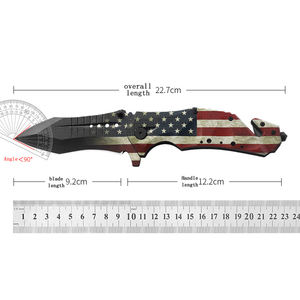 سكين جيب تكتيكي للنجاة قتالية قابل للطي بيد مسك مصنوعة من الألومنيوم والفولاذ المقاوم للصدأ 3cr13 بطلاء أسود ذو جودة عالية - Product Image 6