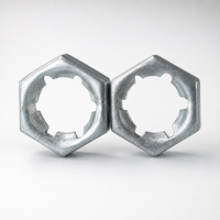 Écrous de blocage Palnut Locknut OEM à profil mince pour boulons d'équipement de mise à la terre des postes de transformation DIN 439 Grade 8 M10 zingués MTC