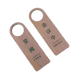 Personnalisé vente chaude bambou bois matériel bureau <span class=keywords><strong>Hottel</strong></span> chambre porte Message invite signe pas déranger étiquette volante - Product Image 2