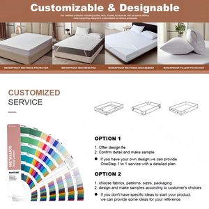 Housse de matelas sur mesure en jacquard de cuivre <span class=keywords><strong>naturel</strong></span> imperméable et hypoallergénique <span class=keywords><strong>pour</strong></span> adultes - Product Image 5