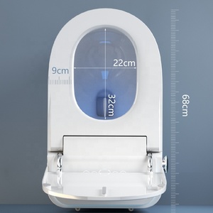 Cupc WaterMark Intelligent Smart Elongated S-trap Full Blue Ambient Light Tankless Side Halo Ring Knob Rimless Ceramic Auto - Product Image 4