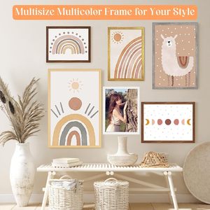 <span class=keywords><strong>Cadre</strong></span> <span class=keywords><strong>photo</strong></span> vintage en bois doré 12x18 avec <span class=keywords><strong>plexiglas</strong></span> incassable pour l'affichage mural des œuvres d'art - Product Image 5