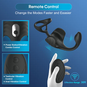 Jolly Space 9-Frequenz-Vibration Anal Plug Männliche Prostata-Fernbedienung Hahn Penis Ring mit Spermien verriegelung für sichereren Sex - Product Image 3