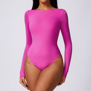 Hot Sale Long Sleeve Yoga Jumpsuit Romper Sexy Tight Sports Fitness Gym Bodysuits