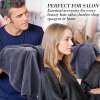 Serviettes de salon de coiffure super absorbantes, moins chères, pour salon de coiffure, spa de beauté, serviettes en microfibre sèches et humides avec étiquette de logo