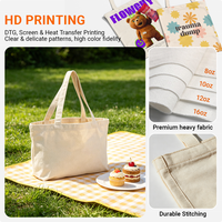 Sac Fourre-tout en Toile de Coton de Gros, Grand Cabas Réutilisable pour les Courses, Logo Personnalisable pour Usage Quotidien