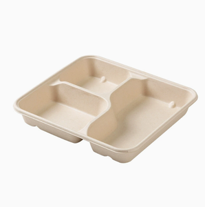 3-Compartment Compostable Plates - PFAS Free | Greenprint