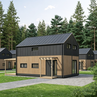 Casa Prefabricada de Acero Ligero con Acabado de Lujo Moderno Personalizado, Diseño Energéticamente Eficiente, Estructura Duradera e Interior Premium