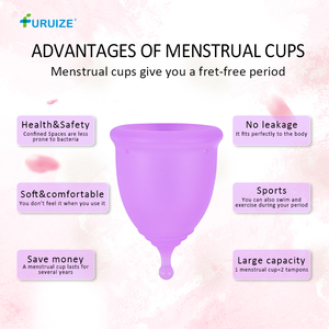 Furuize Coupes Menstruelles Écologiques 100% Silicone de Qualité Médicale Stérilisateurs de Coupes Menstruelles Coupes Menstruelles Réutilisables - Product Image 4