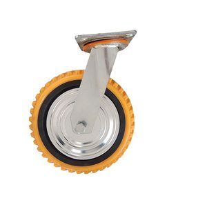 4 5 6 8 Zoll Hochleistungs-Pu-Universal rad häufig in die Rollen Last regale Flache Wagenräder Rollen - Product Image 4