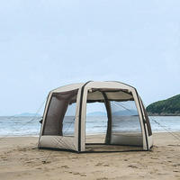 Tente gonflable pour 4 à 6 personnes, imperméable, pour le camping familial en plein air, abri de glamping portable, installation facile, maison de camping