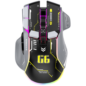 Ratón para juegos G6, inalámbrico de 2.4G, retroiluminado RGB, programable, para PC y portátil, diseño ergonómico - Product Image 4