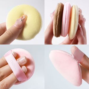 Set di 4 Spugnette per Trucco con Scatola, Morbide e Rotonde per Applicazione di Polvere, Personalizzabili con Logo e Nastro - Product Image 4