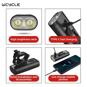 High-brightness emergency charging available ABS mountain Bicycle Front Light