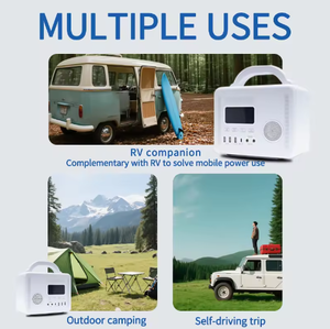 Estación de Energía Solar Portátil con Altavoz Bluetooth de Alta Capacidad, Batería de Iones de Litio Lifepo4 de 110v/220v para Exteriores, Banco de Energía para Camping de 300w - Product Image 5