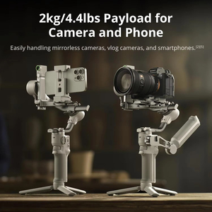 Estabilizador de Gimbal Mini <span class=keywords><strong>Combo</strong></span> 100% <span class=keywords><strong>RS</strong></span> 5/RS4/RS4 <span class=keywords><strong>PRO</strong></span>, Carga Útil de <span class=keywords><strong>2</strong></span> kg/4.4 lb, Seguimiento Inteligente de Cámara, Gimbal con Verticalización Nativa - Product Image 3