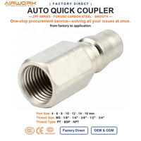 Raccord rapide pneumatique ZPF à filetage femelle autobloquant, corps en alliage de zinc, port de 1/8 à 1/2 pour ligne d'air – Vente en gros et pour revendeurs