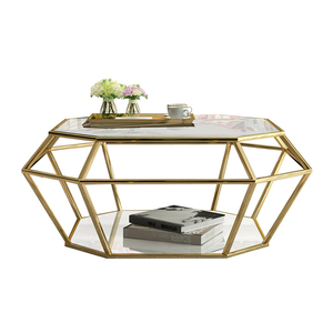 <span class=keywords><strong>Table</strong></span> basse <span class=keywords><strong>en</strong></span> verre transparent <span class=keywords><strong>à</strong></span> double couche de style nordique moderne pour salon, chambre <span class=keywords><strong>à</strong></span> coucher, canapé, meubles de luxe pour la maison - Product Image 1