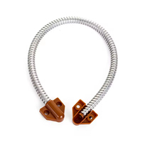 En gros Boucle de porte blindée en acier inoxydable avec base ABS marron, flexible et à montage apparent, pour systèmes d'alarme de sécurité