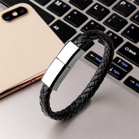 Accesorios para Teléfonos Móviles, Cable Cargador USB Tipo C de Carga Rápida, Brazalete de Cuero PU para iPhone y Android