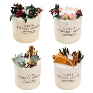 Bougies parfumées à la noix de coco et à la cire de palmier faites à la main avec parfum d'herbes-Bougies de relaxation écologiques pour les vacances et Thanksgiving - Product Image 2