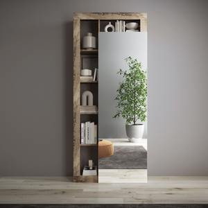 ARMARIO HAMBURG CM 91X27 H. 209 MADERA DE PERA Y BLANCO MATE CON ESPEJO - Product Image 1