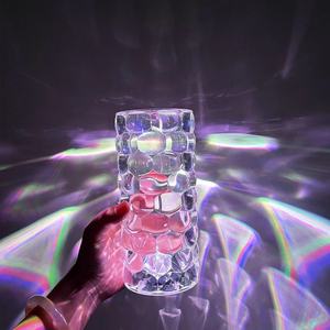 โคมไฟ LED รูปดอกกุหลาบ ลดราคาพิเศษ แบบ USB ปรับความสว่างได้ ควบคุมด้วยระบบสัมผัส โคมไฟคริสตัลตั้งโต๊ะ - Product Image 5