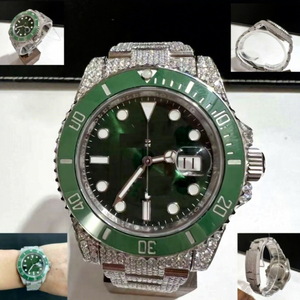 Reloj de Acero Inoxidable con Diamantes Moissanite Personalizado, Estilo Hip Hop para Hombre, Resistente al Agua 10 Bar, Ideal para Regalo - Product Image 1