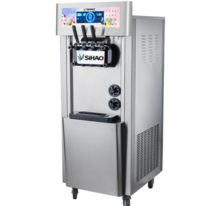 Machine à crème glacée électrique 20L en acier inoxydable, machine à <span class=keywords><strong>glace</strong></span> molle, sorbetière, nettoyage automatique, 3 saveurs, écran LCD, fonction enseignement - Product Image 2