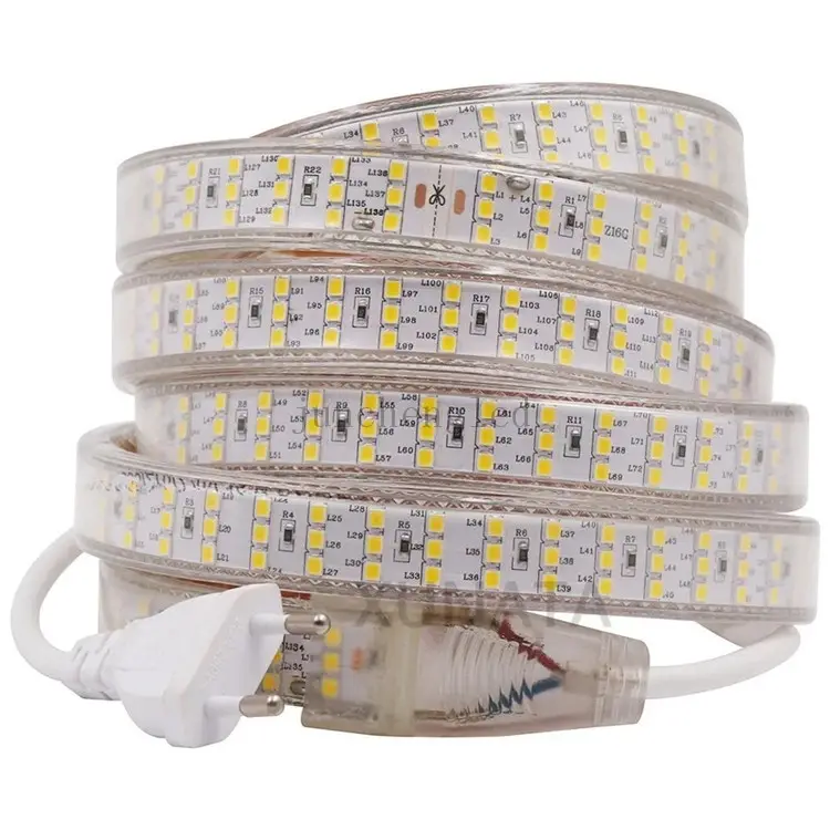 96led 120leds/m 110V 220V RGBLEDストリップ5050複列ウォームホワイト/ホワイト/RGBLEDテープライト家の装飾用