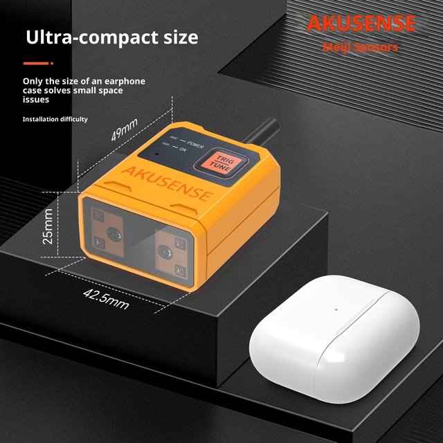 Akusense RCD-AI100-F06R Industrial Intelligent Bar Code Reader Ethernet Serial Port IO Fixed Mount 1280x800 Pixel Scanner