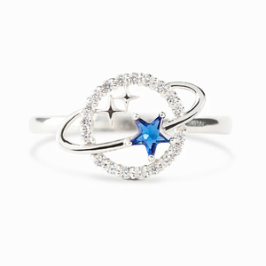 Anello con Cristallo a Forma di Pianeta per Donne, Accessorio Minimalista Celestiale per Uso Quotidiano - Product Image 3