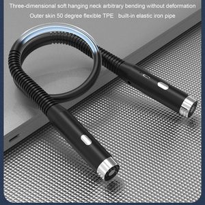 עיצוב מקצועי USB נטענת ייחודית LED צוואר תלוי אור קריאה מנורת ספר צוואר גמיש