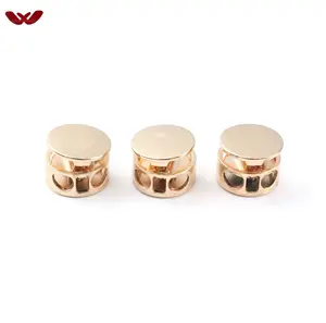 Alta qualidade ouro cordão rolha ajustando fivela metal corda bloqueio sistema estilo roupas fivela acessórios botões fivela