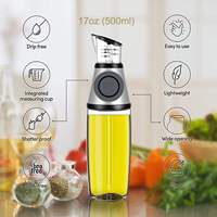 Distributeur d'huile et de vinaigre en verre de haute qualité de 250ml, verseur étanche sans goutte