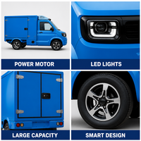Mini-fourgonnette électrique de livraison urbaine, 4 roues, petit camionnette, zéro émission, véhicule utilitaire électrique pour la logistique urbaine et l'expédition express