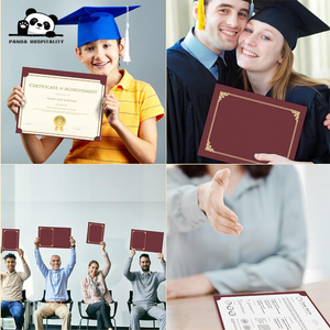 カスタム証明書用紙ホルダー 8.5x11インチ レターサイズ 卒業証書/賞状用 プレミアム金箔証明書ホルダー - Product Image 5