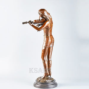 Pequeña estatua <span class=keywords><strong>de</strong></span> músico <span class=keywords><strong>de</strong></span> jazz <span class=keywords><strong>de</strong></span> bronce para interiores, escultura <span class=keywords><strong>de</strong></span> <span class=keywords><strong>arte</strong></span> decorativo <span class=keywords><strong>de</strong></span> una dama tocando <span class=keywords><strong>el</strong></span> violín a la venta, artesanías <span class=keywords><strong>de</strong></span> metal - Product Image 3