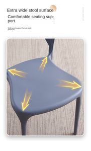 Silla <span class=keywords><strong>de</strong></span> plástico barata para jardín, silla apilable para exteriores, silla <span class=keywords><strong>de</strong></span> comedor <span class=keywords><strong>de</strong></span> ocio <span class=keywords><strong>de</strong></span> fibra <span class=keywords><strong>de</strong></span> resina PP sin brazo - Product Image 6