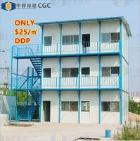 Maisons préfabriquées CGCH à structure robuste, entrepôts préfabriqués à bas prix, maisons conteneurs avec salle d'activités en tôle d'acier colorée