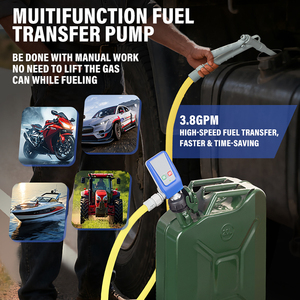 PEILI 3.2GPM Manual Nozzle Centrifugal Fuel Transfer Pump Battery Powered 3V/12V <b>Plastic</b> Construction CE Certified 1 Year - Product Image 6