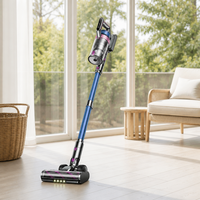 Aspirateur sans fil, 260W 27000PA, 45 minutes d'autonomie, anti-emmêlement avec écran tactile pour poils d'animaux/tapis/sols