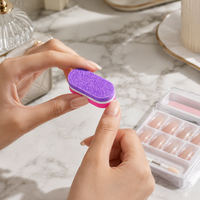 Mini blocs éponge polissoirs pour ongles de 4,5 cm, double face, grain 100/180, pour kits d'ongles à presser, lot de 50 pièces, approvisionnement en gros