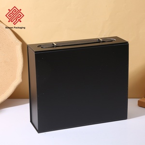 Baoren Red Handheld Gift Box One-Pc Foldable <b>Design</b> Magnetic Closure Empty Gift Box with Logo <b>Printing</b> Premium Light Luxury - Product Image 5