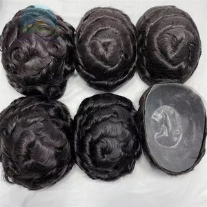 Postiche en pu pour <span class=keywords><strong>homme</strong></span> avec boucle en v, <span class=keywords><strong>cheveux</strong></span> naturels, 0.06mm, 30mm - Product Image 6