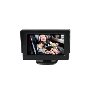 4.3 "LCD HD รถยนต์จอภาพเด็ก & มินิทีวีจอคอมพิวเตอร์หน้าจอสีอินพุตวิดีโอ2ช่องจอภาพรักษาความปลอดภัยสำหรับกล้องรถยนต์