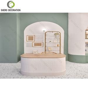 High-end Perfume Shop Furniture Design Modern Perfume Display <b>Reception</b> <b>Counter</b> with Refined Perfume Shop Display Showcase - Product Image 3