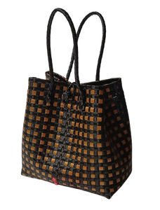 Sembagi, nuevo estilo para mujer, moda Simple, ecológico, impermeable, plástico reciclado, tejido de paja, bolsos de hombro, marrón, M, venta al por mayor - Product Image 4