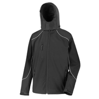 Chaqueta Cortavientos Personalizada con Logotipo, para Hombre, con Capucha, Cierre de Cremallera, Forro Polar, Impermeable, para Invierno
