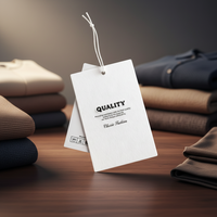 Étiquettes suspendues personnalisées de luxe écologiques en papier avec estampage à chaud or/argent et finition gaufrée pour vêtements, chaussures, sacs - Identité de marque